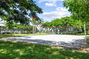 Sand volleyball court